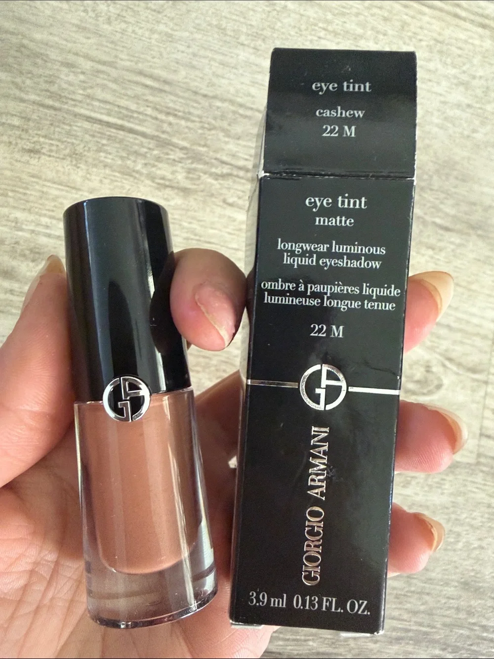 Giorgio Armani Matte Liquid Eye Tint — Warm Cashew Brown $39 retail